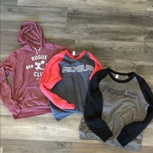 Rogue size Large Sweatshirt Set - Red, Gray, Black